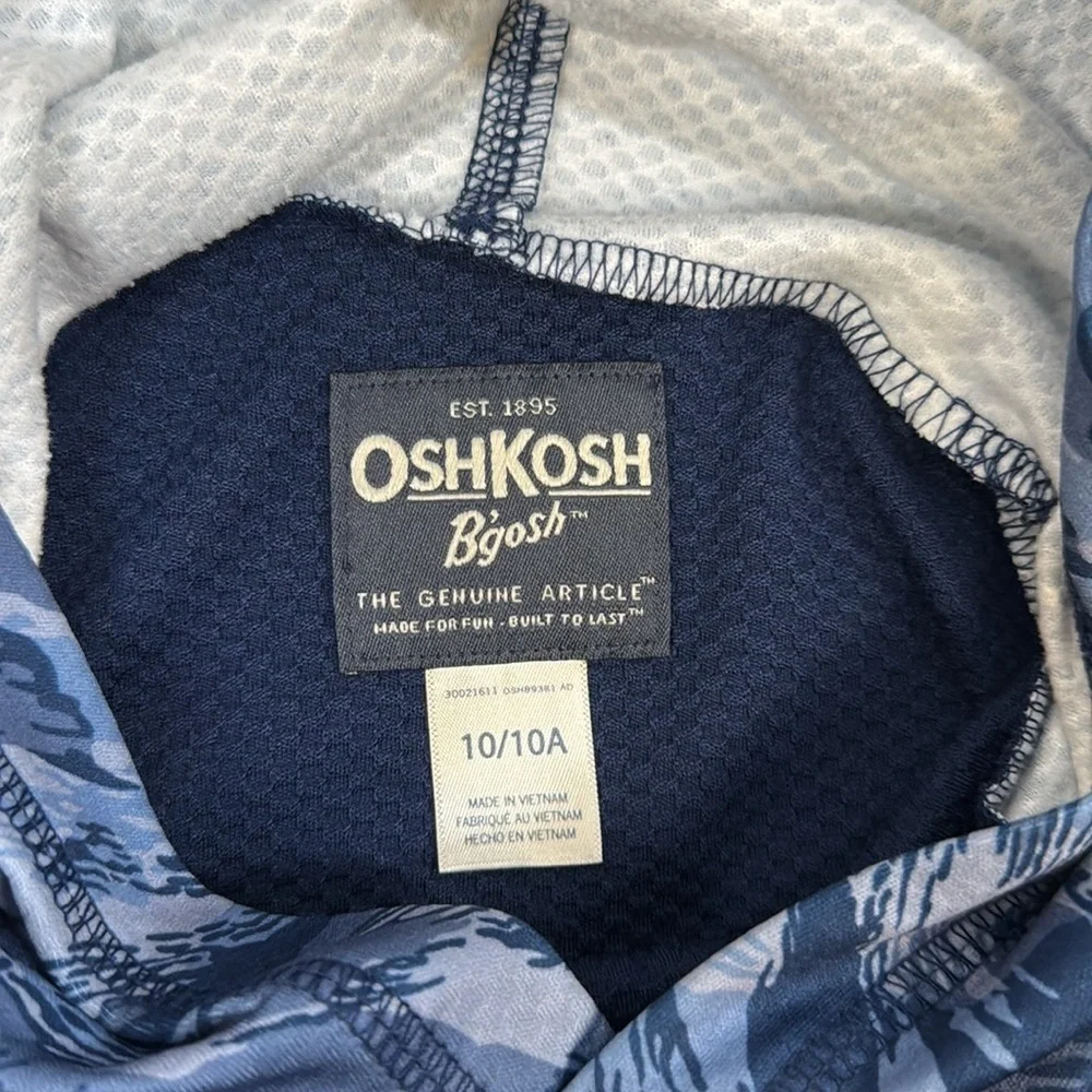 Oshkosh Boys Blue Hoodie. Size 10.